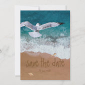 🌊 Strand Save the Date mit Sandschrift 🐚 (Rückseite)