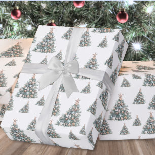 Strand-Schalen-Weihnachtsbaum-Muster Geschenkpapier