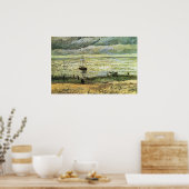 Strand Scheveningen bei stürmischem Wetter von van Poster (Küche)