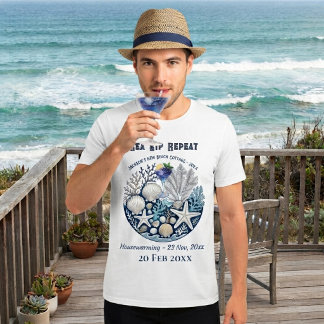 Strand Schluck Wiederholung Beach Cottage Cocktail T-Shirt