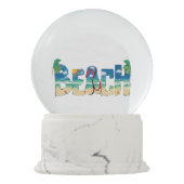 Strand-Schnee-Kugel Schneekugel (Rückseite)