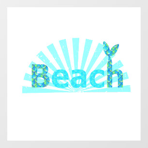 Strand, Schwanz Mermaid Fensteraufkleber
