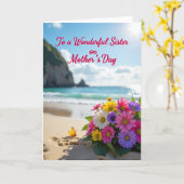 Strand Schwester Muttertagskarte Karte (Gelbe Blume)