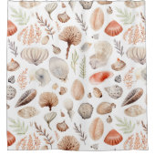 Strand Seashell Küste Duschvorhang (Vorderseite)