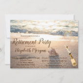 Strand, Seashell, Party für die Weinvorsorge Einladung (Vorderseite)