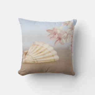 Strand, Seashell, Plumeria Kissen