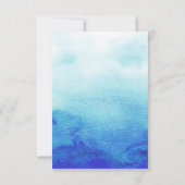 Strand | Seashell Watercolor Wedding RSVP Cards Karte (Rückseite)