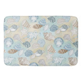 Strand Seashells Pattern Coastal Badematte (Vorderseite)