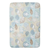 Strand Seashells Pattern Coastal Badematte (Vorderseite Vertikal)