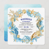 Strand | Seaside Bachelorette Weekend Einladungen (Vorne/Hinten)