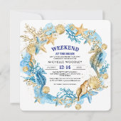 Strand | Seaside Bachelorette Weekend Einladungen (Vorderseite)