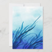 Strand | Seaside Starfish Watercolor Wedding Einladung (Rückseite)