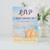 Strand, Seastar, Seashell UAWG Einladung (Stehend Vorderseite)