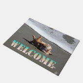 Strand, Seastar, Seashell, Willkommen Fußmatte (Schrägansicht)