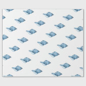 STRAND-Seeozean der blauen Muschel Seeküsten Geschenkpapier (Flach)