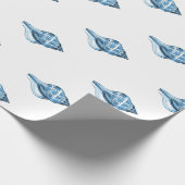 STRAND-Seeozean der blauen Muschel Seeküsten Geschenkpapier (Ecke)