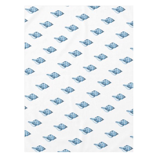 STRAND-Seeozean der blauen Muschel Seeküsten Tischdecke (Vorderseite)