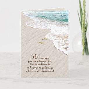 Strand-Seestern 56. Jubiläum Karte