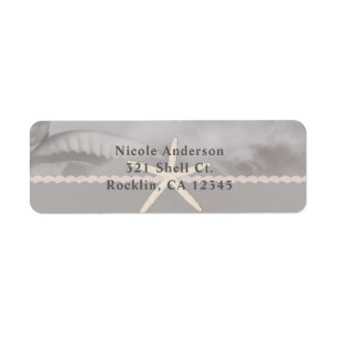 Strand Seestern Grau Schick Elegante Einladung