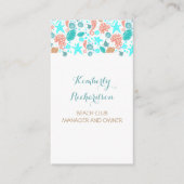 Strand-Seeunterwasserschatz-Ozean-Perlen Visitenkarte (Vorderseite)