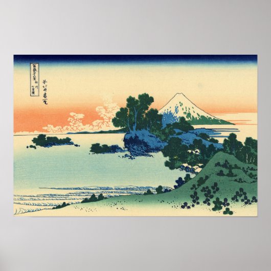 Strand Shichiri in der Provinz Sagami (von Hokusai Poster (Vorne)