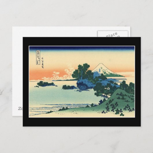 Strand Shichiri in der Provinz Sagami (von Hokusai Postkarte (Vorne/Hinten)