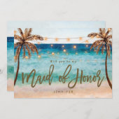 Strand sind Sie meine Trauzeuginantragkarte Dankeskarte (Vorne/Hinten)