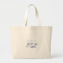 Strand-Skizzen-Tasche