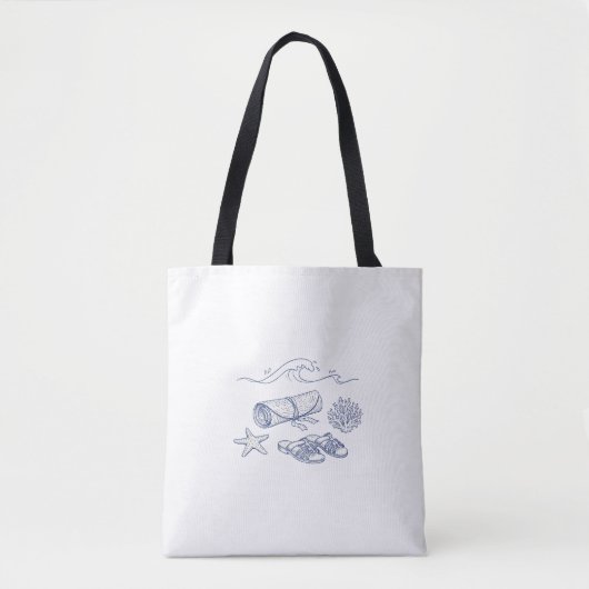 Strand-Skizzen-Tasche Tasche (Vorderseite)
