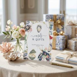Strand Soiree Küsten Hochzeitsdusche Karten & Gesc Sockelschild