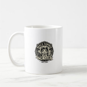 Strand Sommer Katze Lustige Katze Grafik - Strand Kaffeetasse