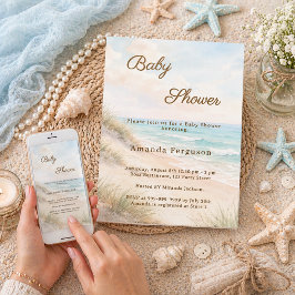 Strand Sommer Küste Baby Shower Einladung