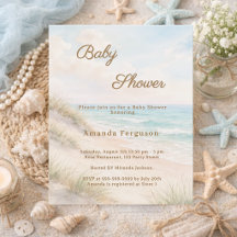Strand Sommer Meer Küste Baby Shower Einladung