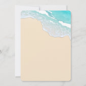 Strand Sommer Moderne Küstenhochzeit Erinnerung Save The Date (Rückseite)