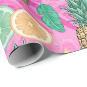 Strand Sommer Muster Geschenkpapier (Rolleneckpunkt)
