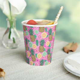Strand Sommer Muster Pappbecher