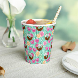 Strand Sommer Muster Pappbecher