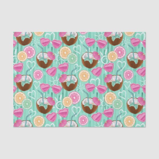 Strand Sommer Muster Seidenpapier (Vorderseite)