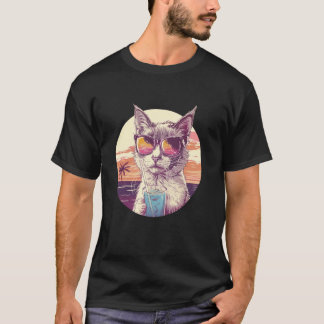 Strand-Sommerferien-Reflexions-Sonnenbrille Süße C T-Shirt