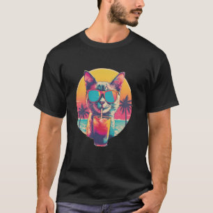 Strand Sommerurlaub Reflektierende Sonnenbrille Sü T-Shirt