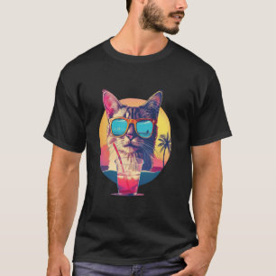Strand Sommerurlaub Reflektierende Sonnenbrille Sü T-Shirt