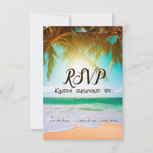 Strand, Sonne, Palm UAWG Einladung (Vorderseite)