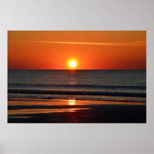 Strand Sonnenaufgang auf Seabrook Island Poster