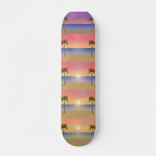 Strand Sonnenaufgang Sequenz: Individuelles Skateb Skateboard