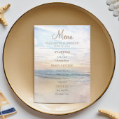 Strand Sonnenbaden/Hochzeit am Meer Menükarte