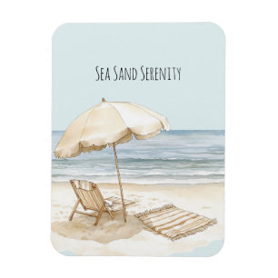 Strand Sonnenschirm Ozean Meer Sand Gelassenheit Magnet