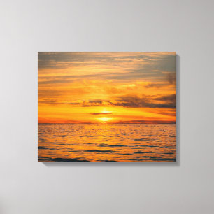Strand-Sonnenuntergang-Bild auf Leinwand