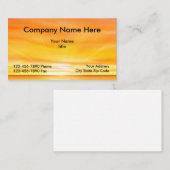 Strand-Sonnenuntergang-Entwurf Visitenkarte (Vorne/Hinten)