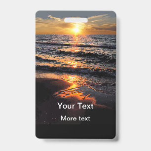 Strand-Sonnenuntergang-Geschäft oder inspirierend Ausweis