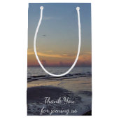 Strand-Sonnenuntergang Kleine Geschenktüte (Vorderseite)